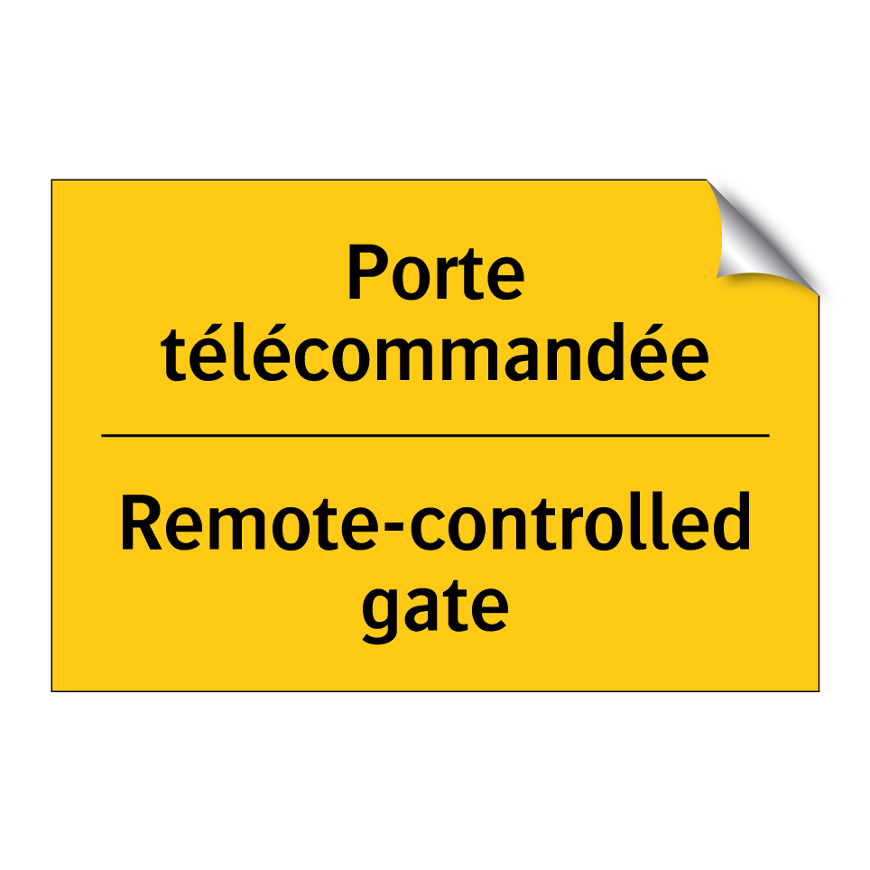 Porte télécommandée - Remote-controlled gate