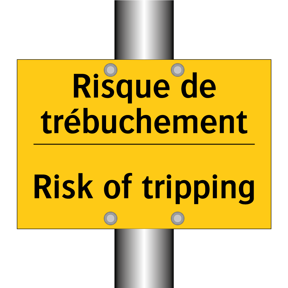 Risque de trébuchement - Risk of tripping