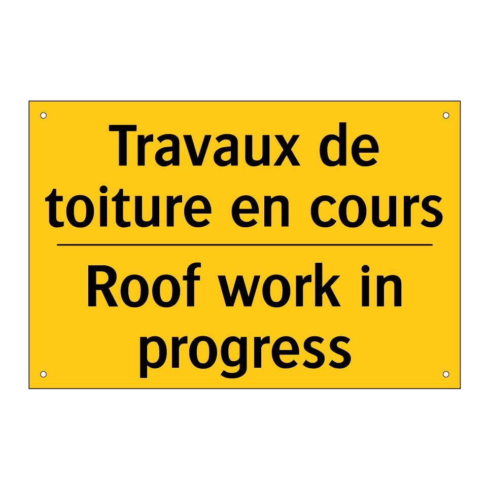 Travaux de toiture en cours - Roof work in progress