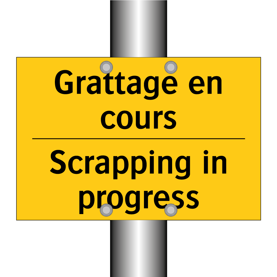Grattage en cours - Scrapping in progress