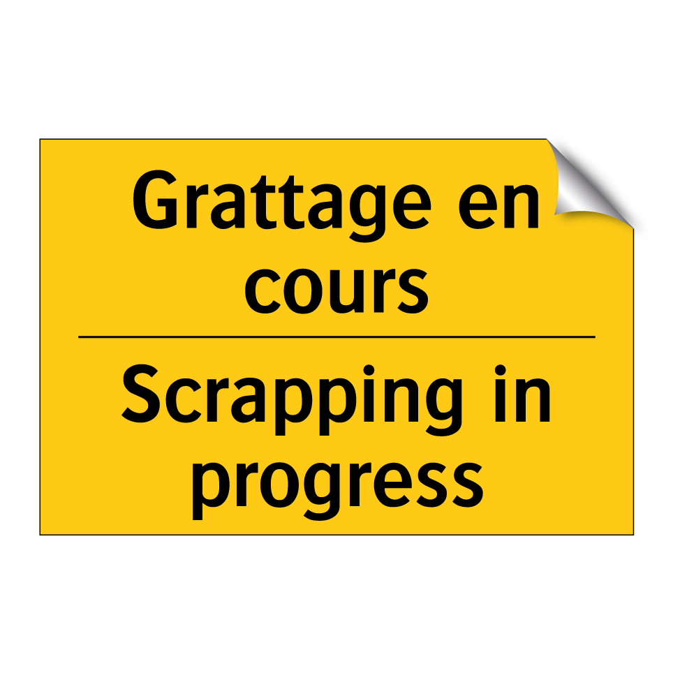 Grattage en cours - Scrapping in progress