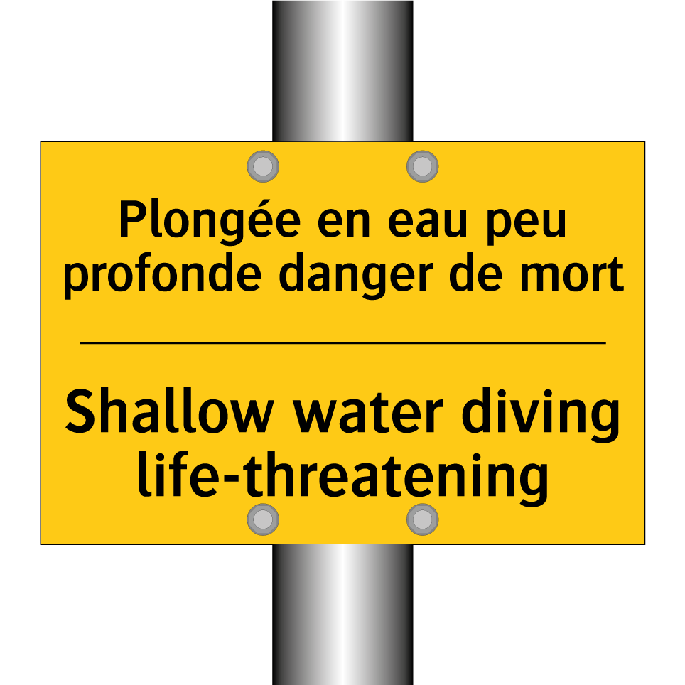 Plongée en eau peu profonde danger  /.../ - Shallow water diving life-threatening /.../