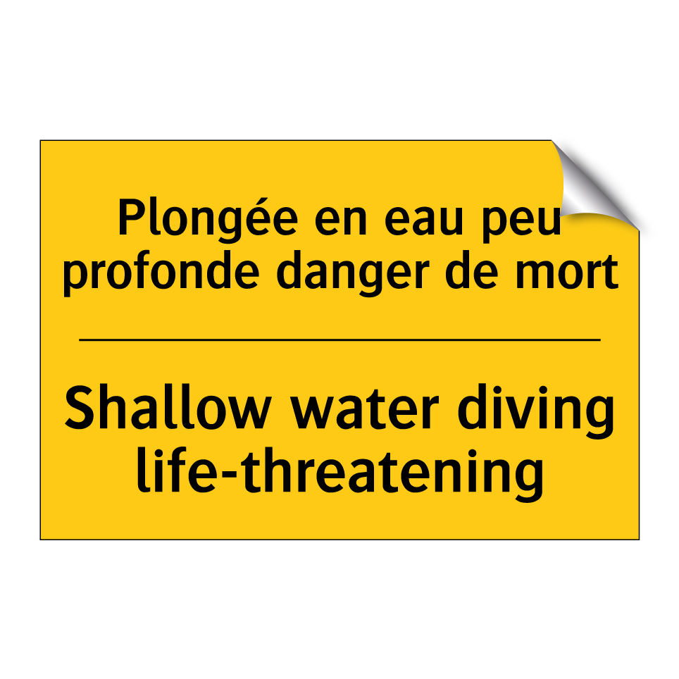 Plongée en eau peu profonde danger  /.../ - Shallow water diving life-threatening /.../
