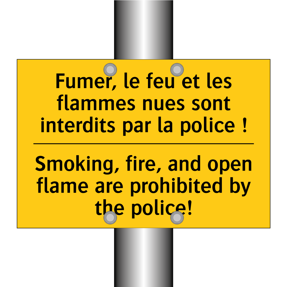 Fumer, le feu et les flammes nues  /.../ - Smoking, fire, and open flame  /.../
