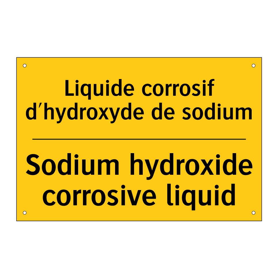 Liquide corrosif d'hydroxyde de  /.../ - Sodium hydroxide corrosive liquid /.../