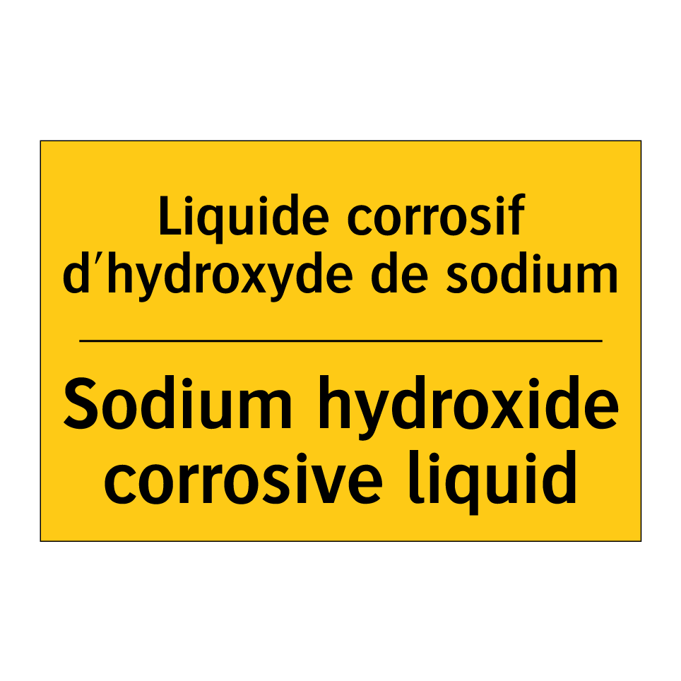 Liquide corrosif d'hydroxyde de  /.../ - Sodium hydroxide corrosive liquid /.../