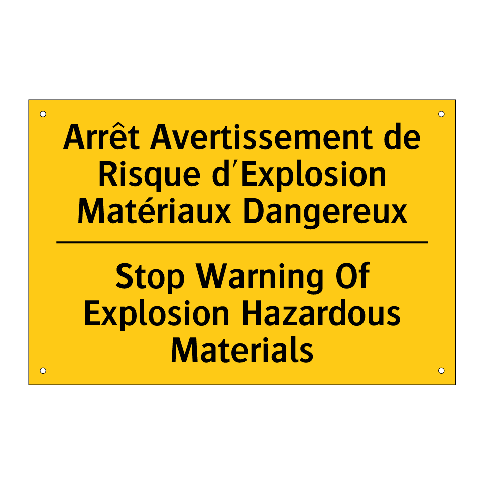 Arrêt Avertissement de Risque  /.../ - Stop Warning Of Explosion Hazardous  /.../
