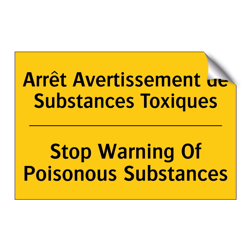 Arrêt Avertissement de Substances  /.../ - Stop Warning Of Poisonous Substances /.../