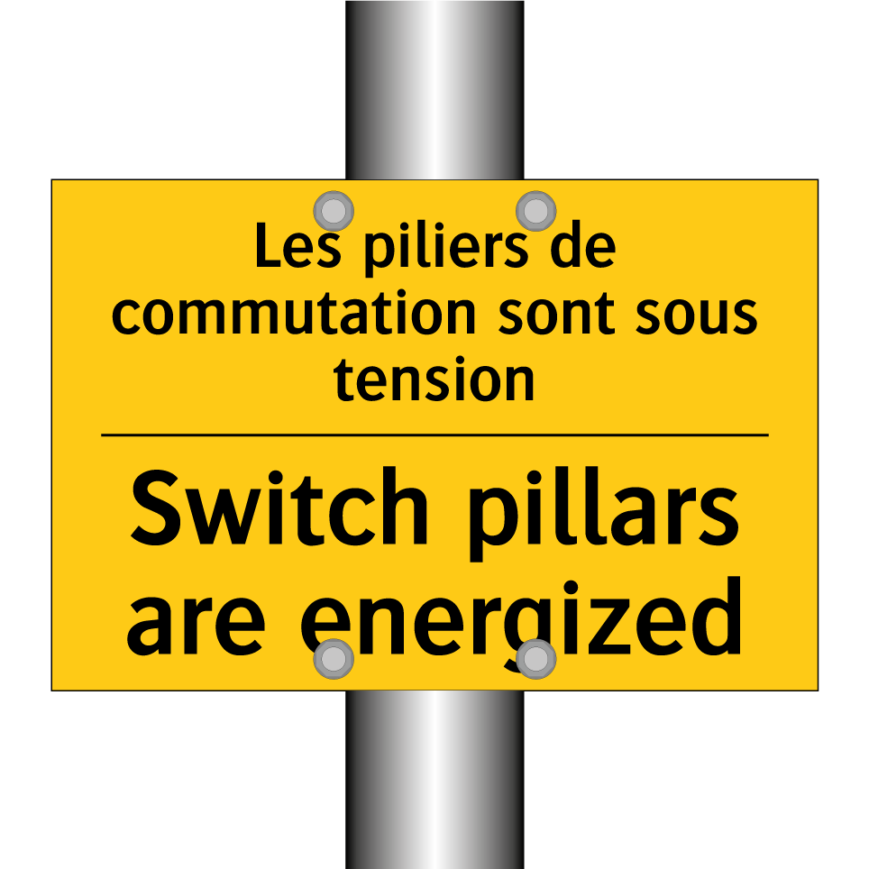 Les piliers de commutation sont  /.../ - Switch pillars are energized