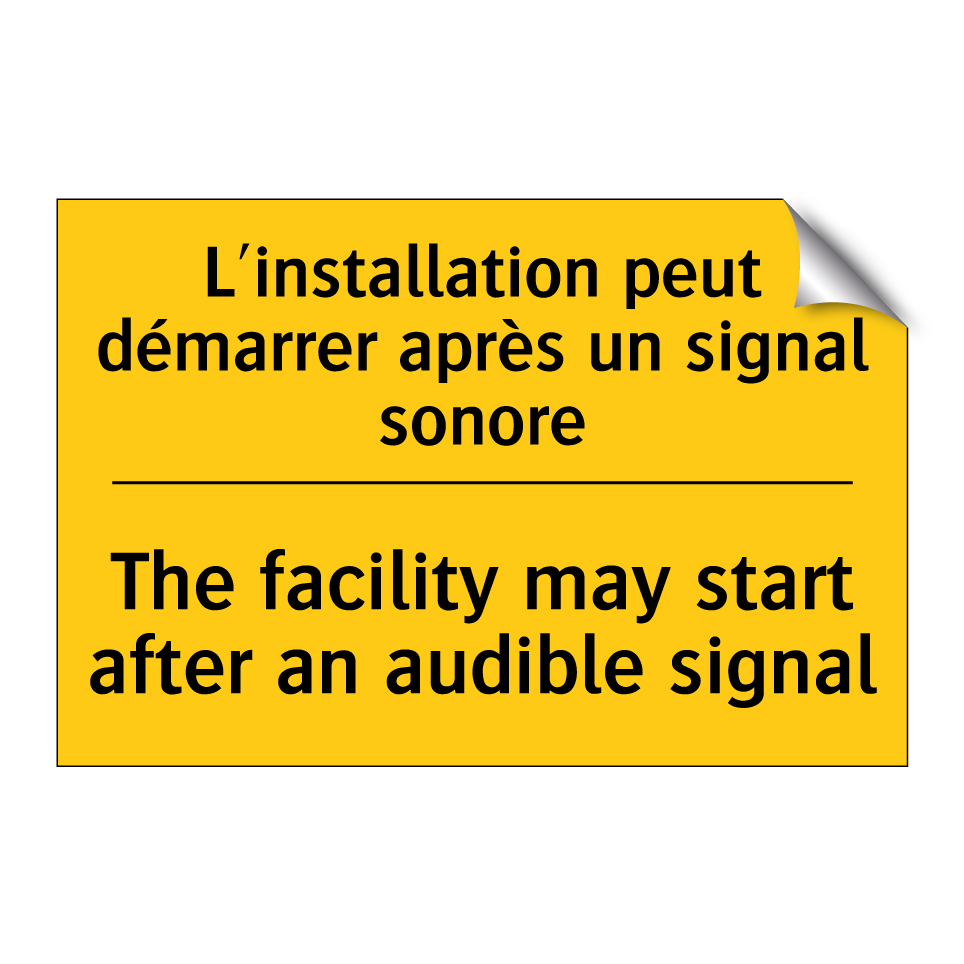 L'installation peut démarrer après  /.../ - The facility may start after an  /.../