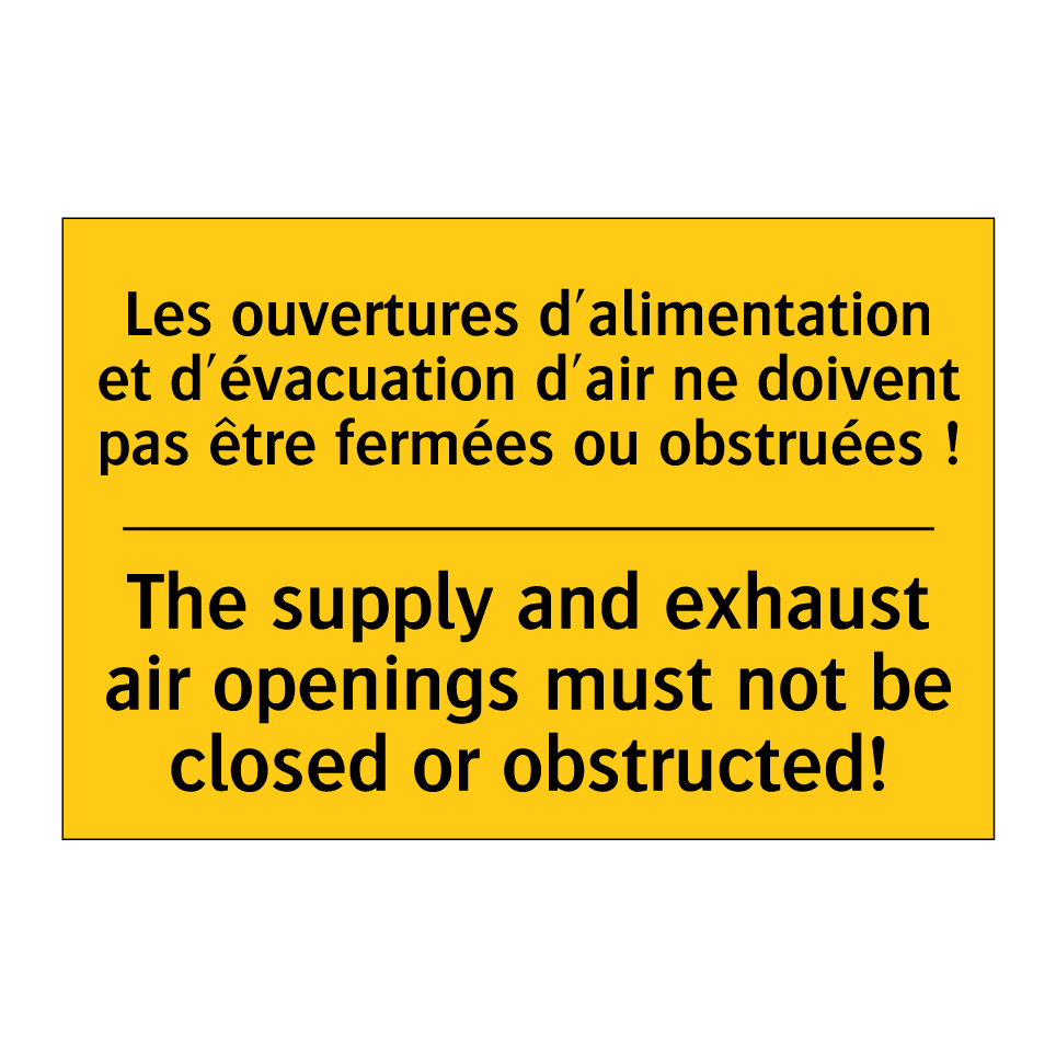 Les ouvertures d'alimentation  /.../ - The supply and exhaust air openings  /.../