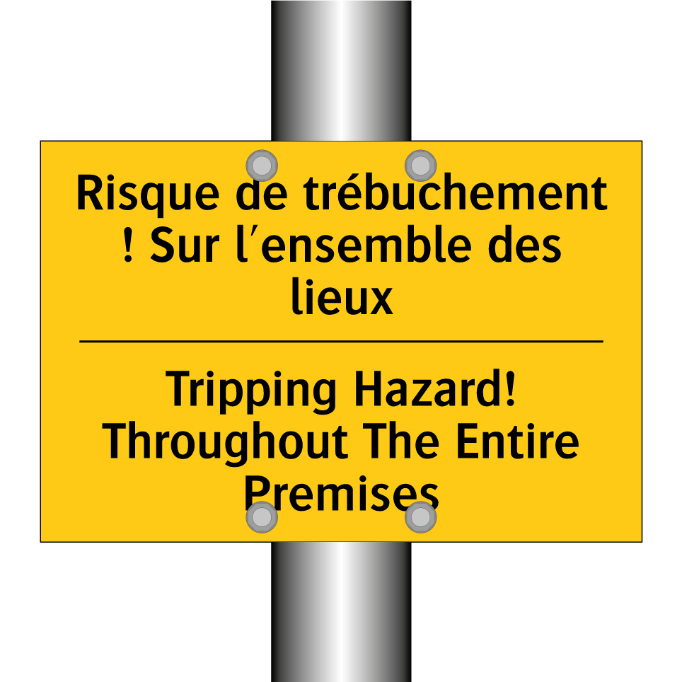 Risque de trébuchement ! Sur l'ensemble  /.../ - Tripping Hazard! Throughout The  /.../
