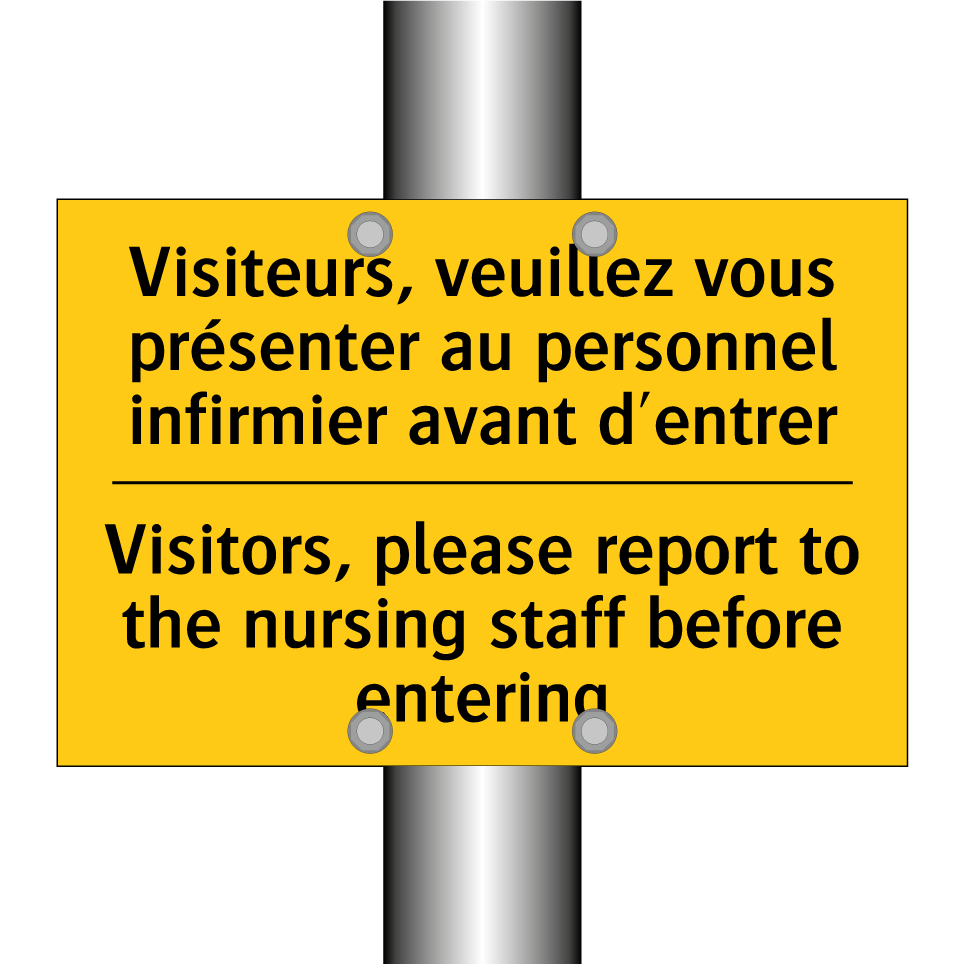 Visiteurs, veuillez vous présenter  /.../ - Visitors, please report to the  /.../