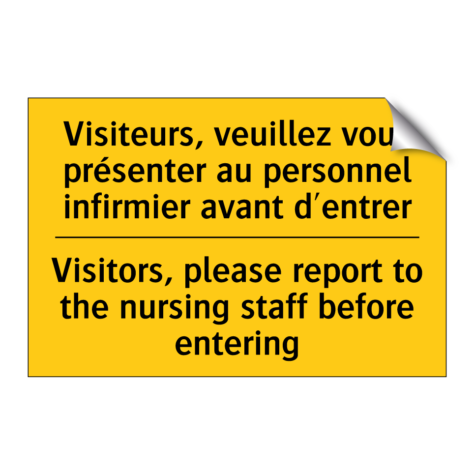 Visiteurs, veuillez vous présenter  /.../ - Visitors, please report to the  /.../