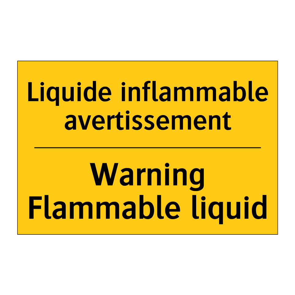 Liquide inflammable avertissement /.../ - Warning Flammable liquid
