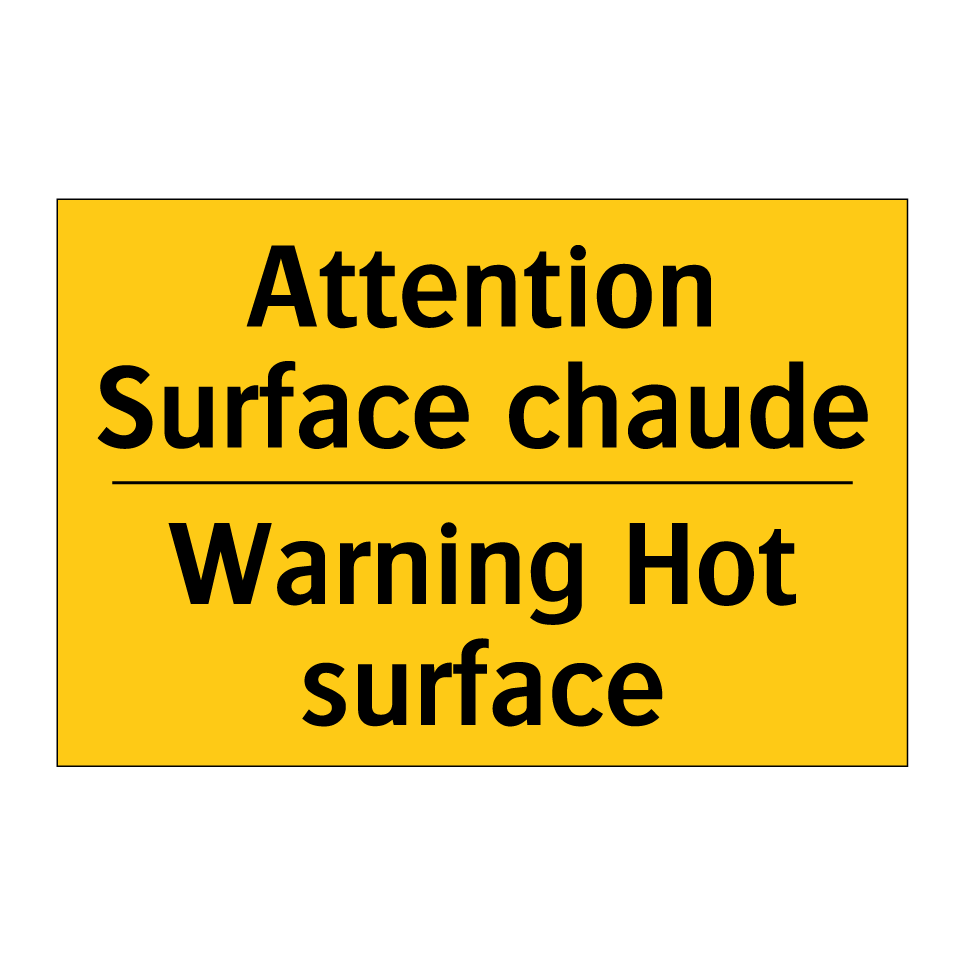 Attention Surface chaude - Warning Hot surface