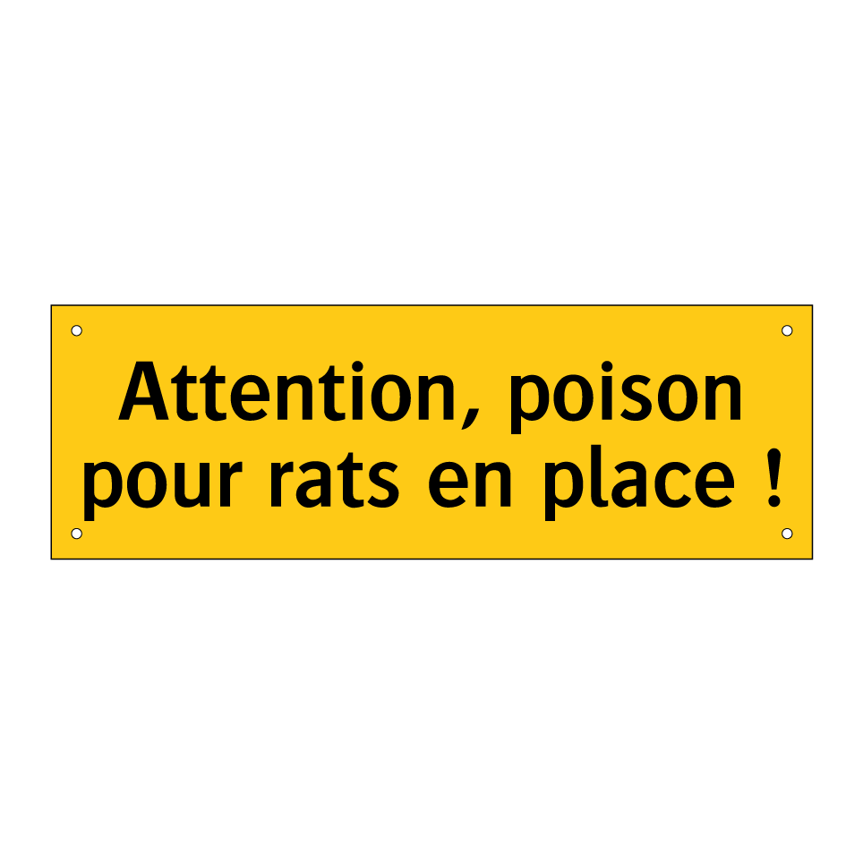 Attention, poison pour rats en place !