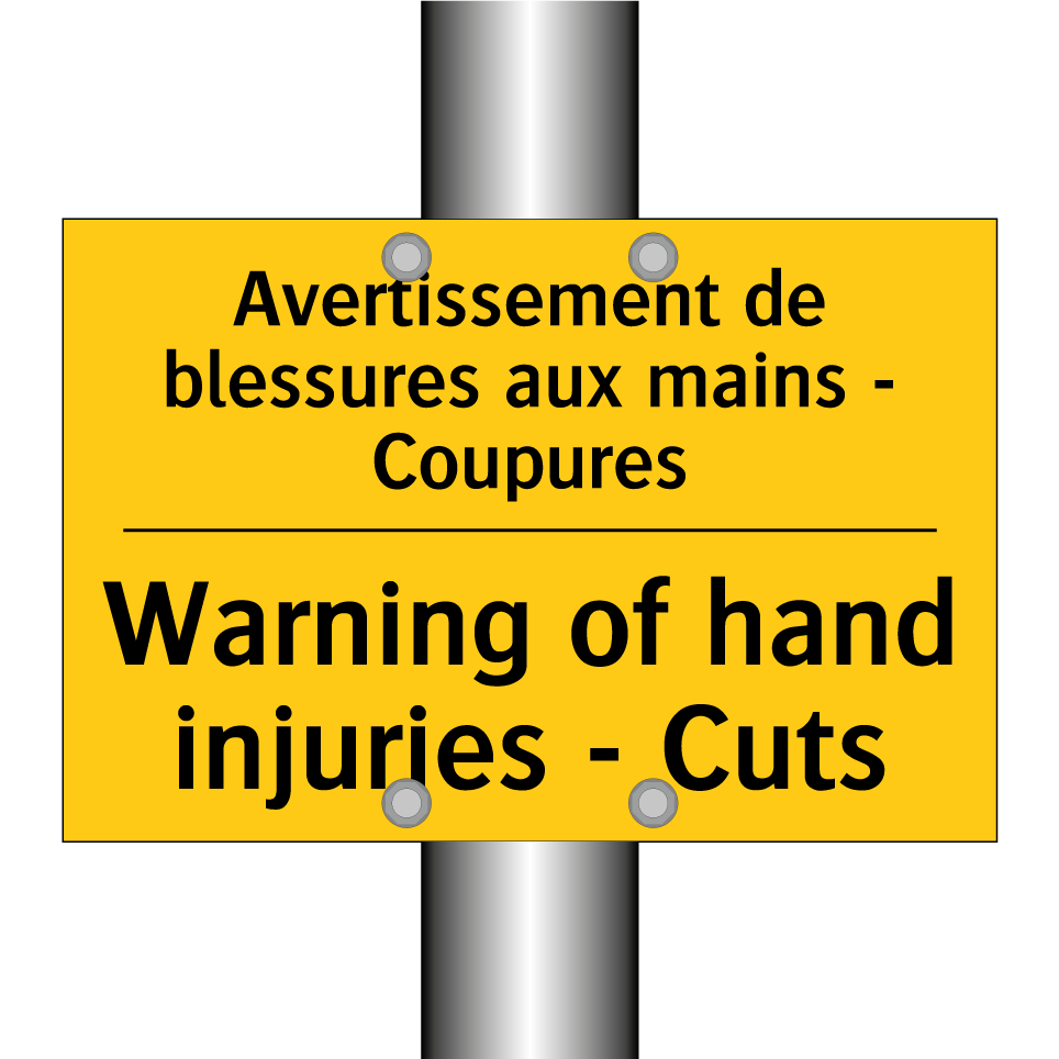 Avertissement de blessures aux  /.../ - Warning of hand injuries - Cuts /.../
