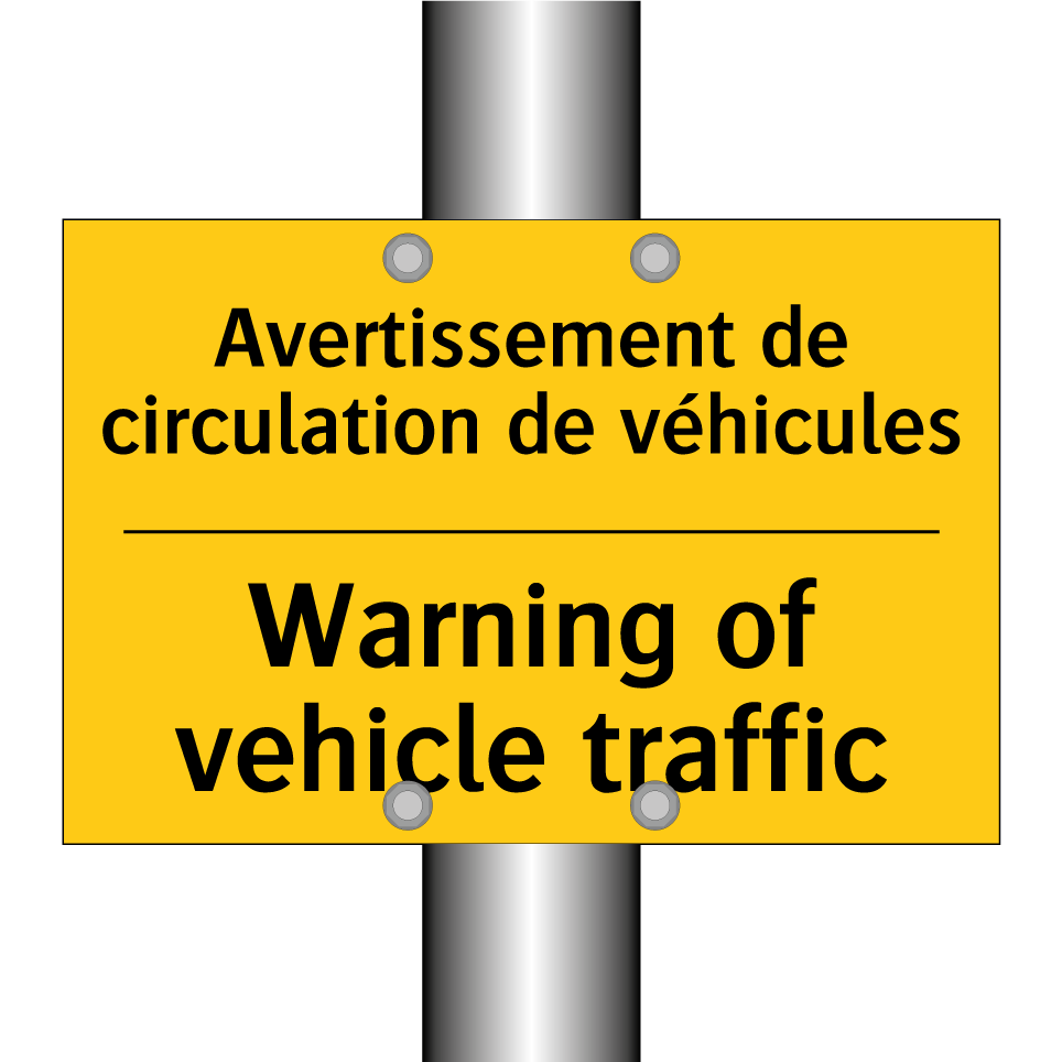Avertissement de circulation de  /.../ - Warning of vehicle traffic