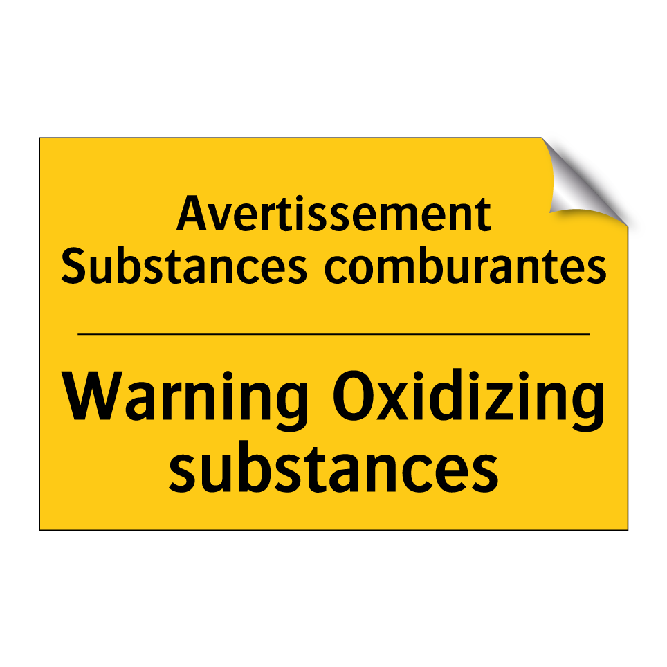 Avertissement Substances comburantes /.../ - Warning Oxidizing substances