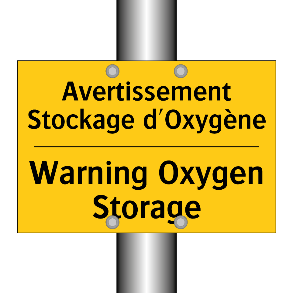Avertissement Stockage d'Oxygène /.../ - Warning Oxygen Storage