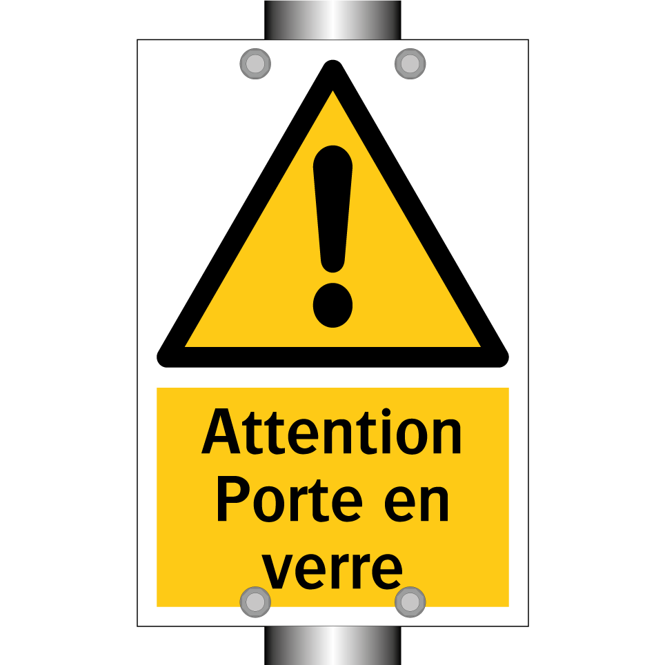 Attention Porte en verre