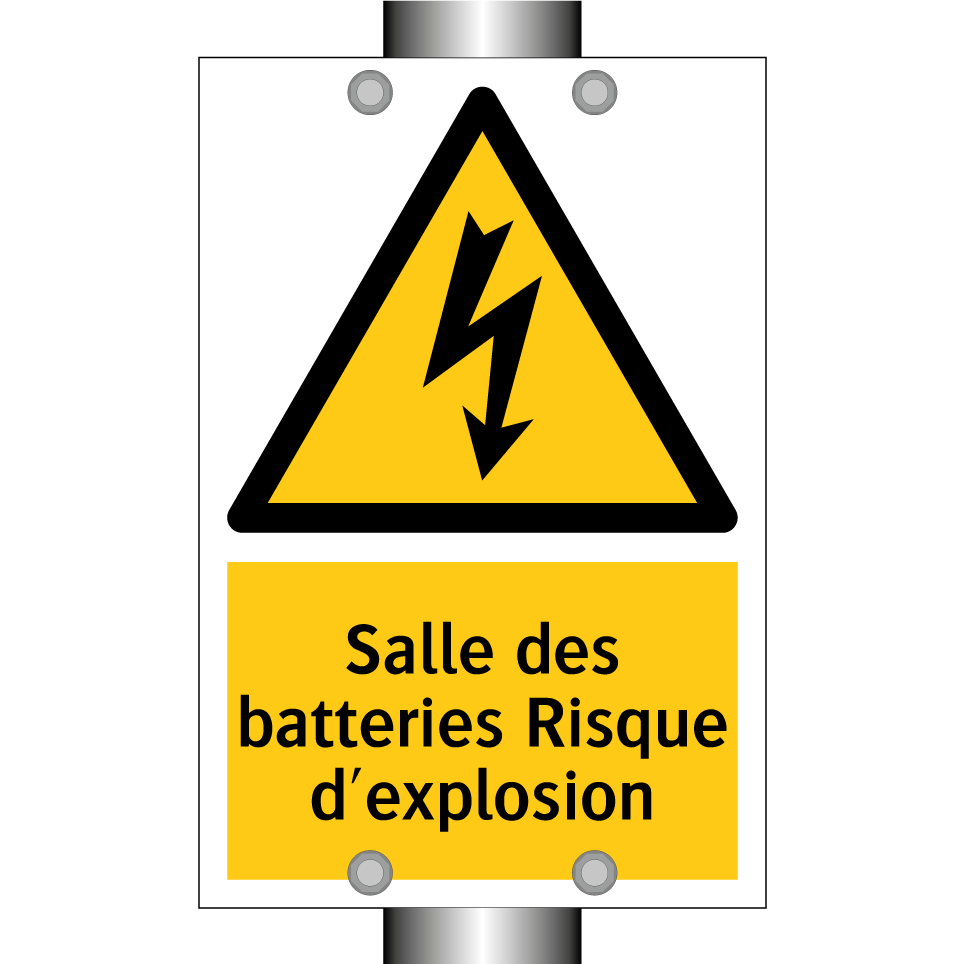 Salle des batteries Risque d'explosion