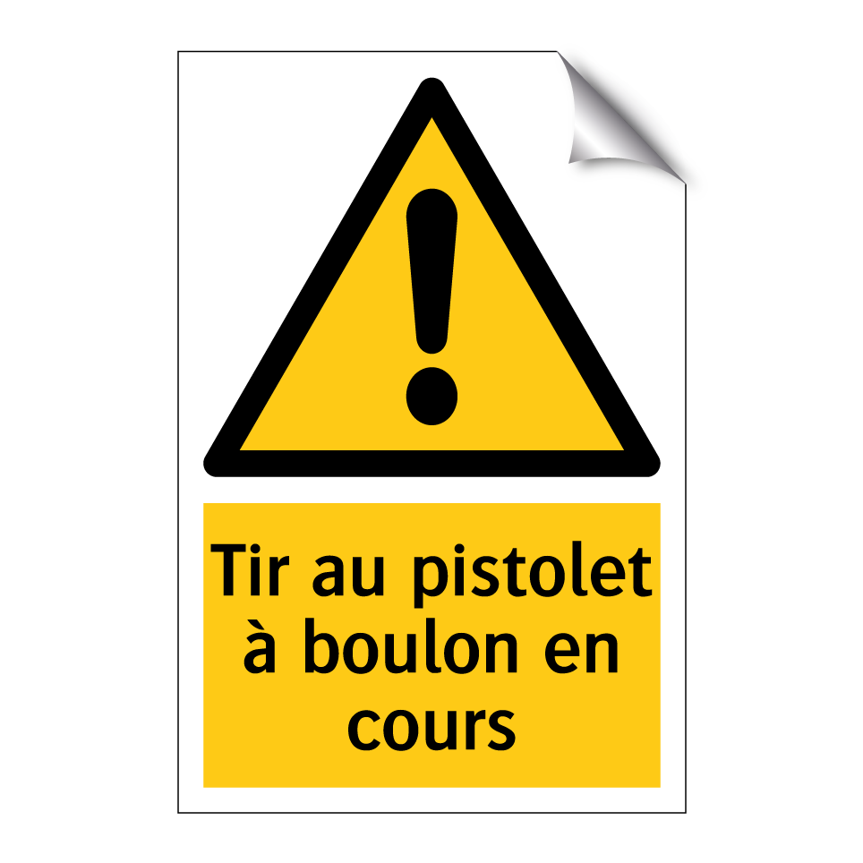 Tir au pistolet à boulon en cours
