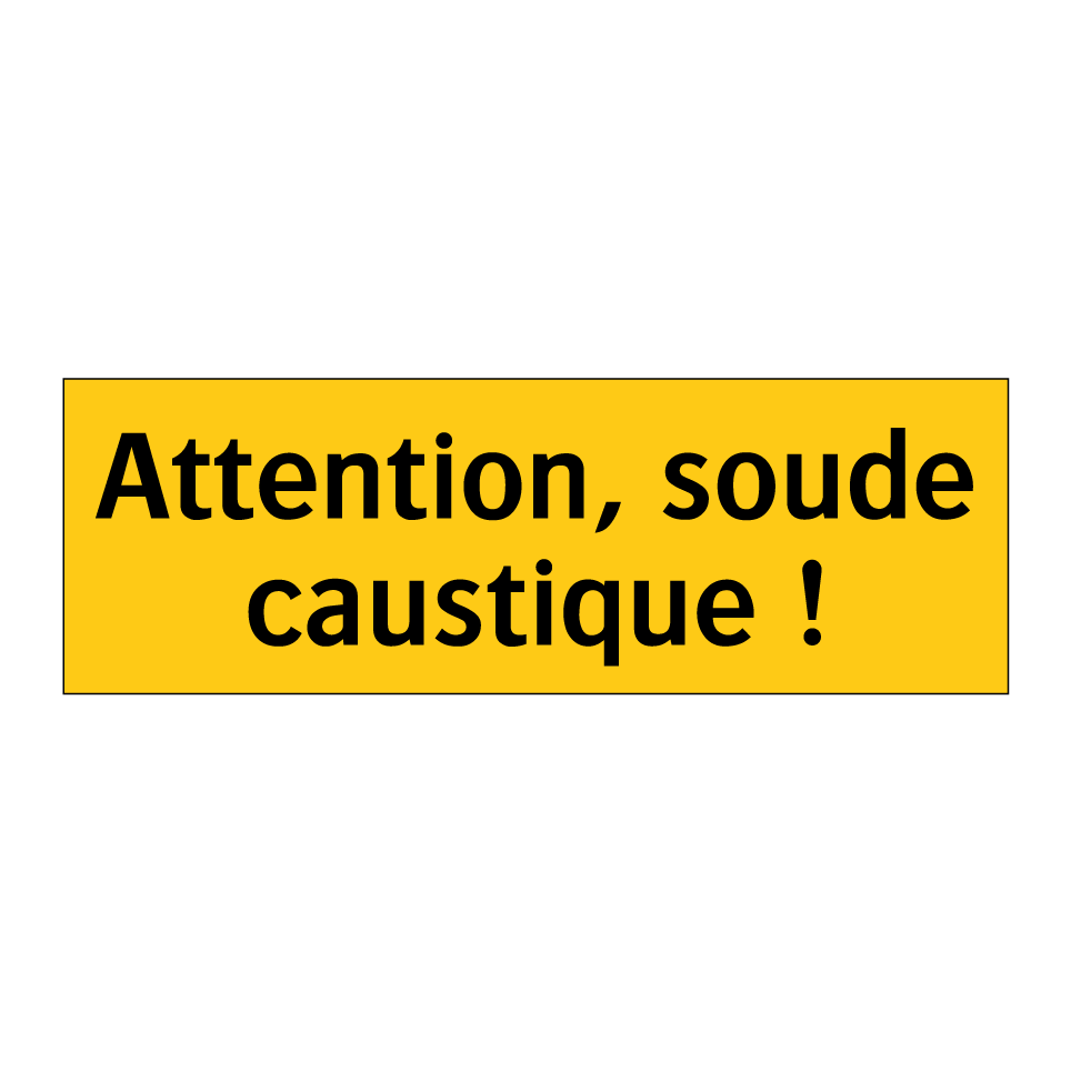 Attention, soude caustique !