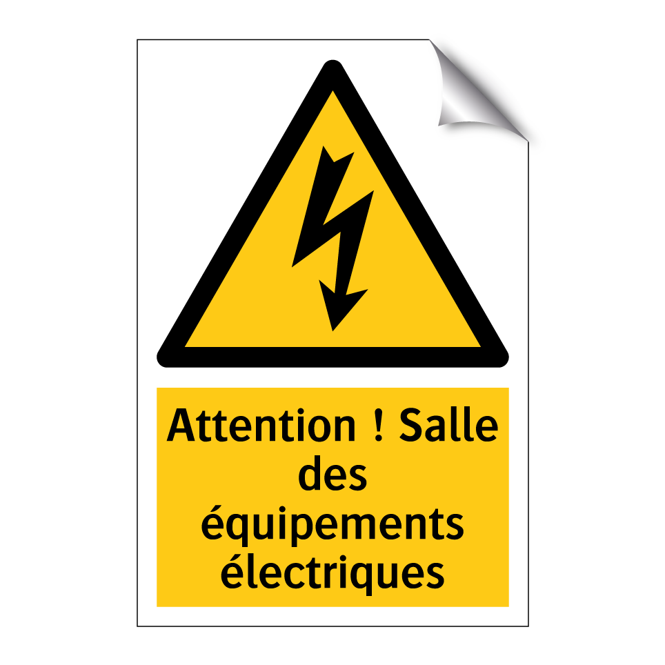 Attention ! Salle des équipements électriques