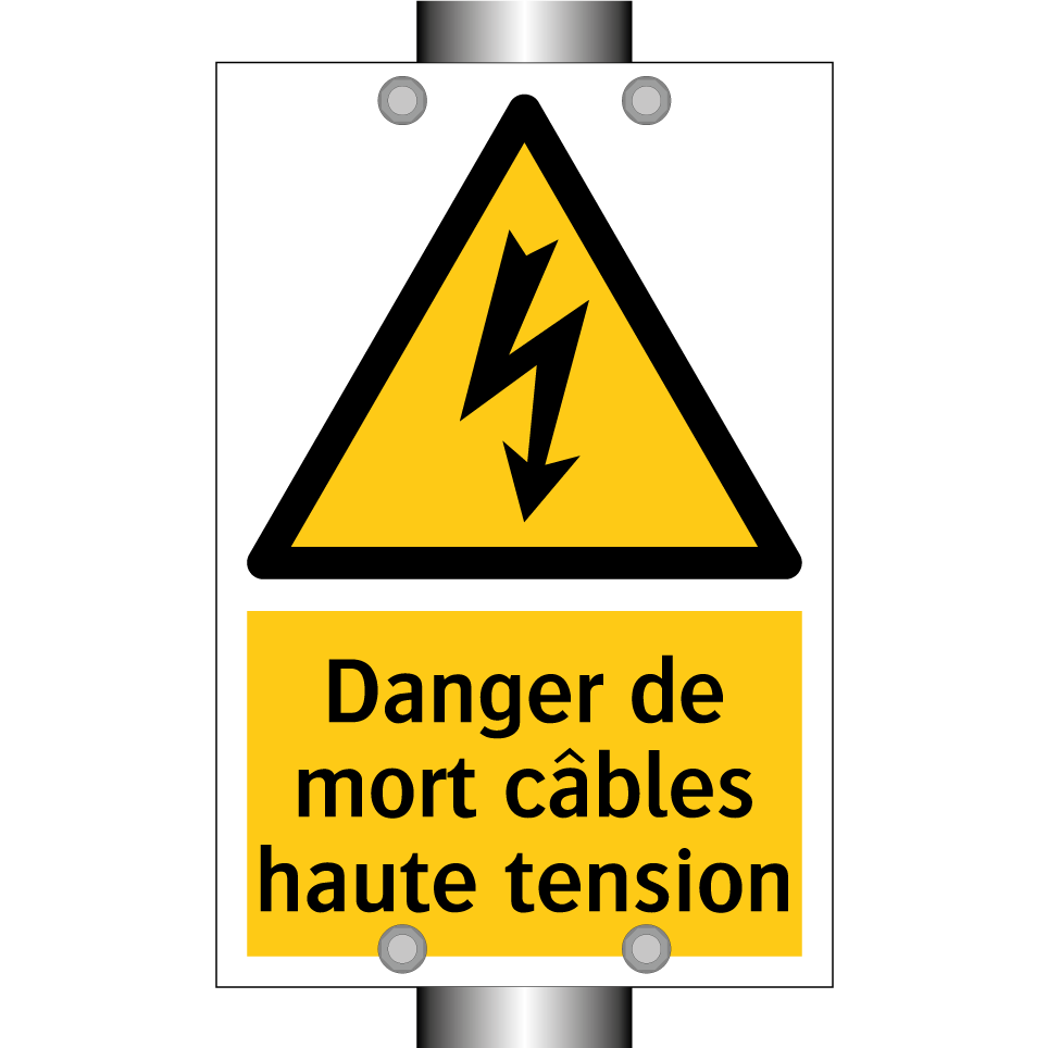 Danger de mort câbles haute tension