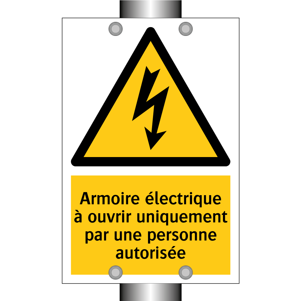 Armoire électrique à ouvrir uniquement par une personne autorisée