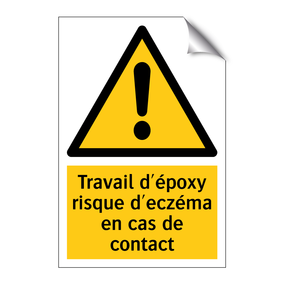 Travail d'époxy risque d'eczéma en cas de contact