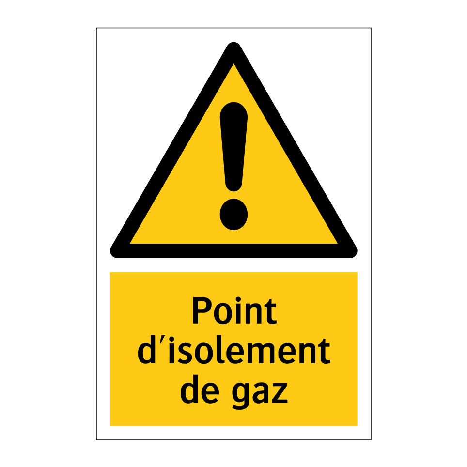 Point d'isolement de gaz