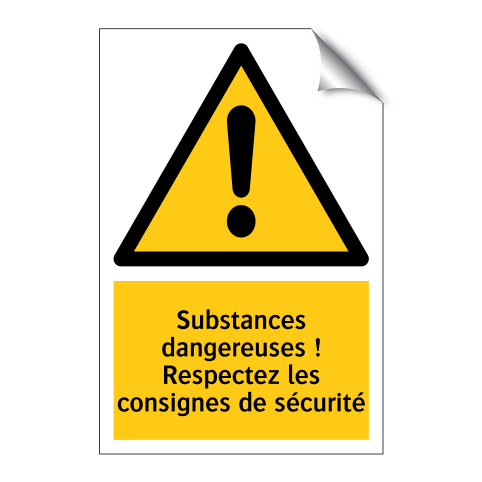 Substances dangereuses ! Respectez les consignes de sécurité