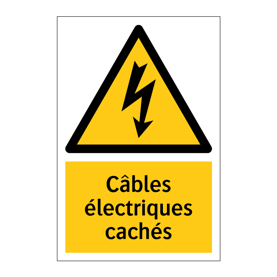 Câbles électriques cachés