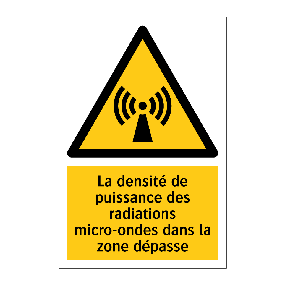 La densité de puissance des radiations micro-ondes dans la zone dépasse