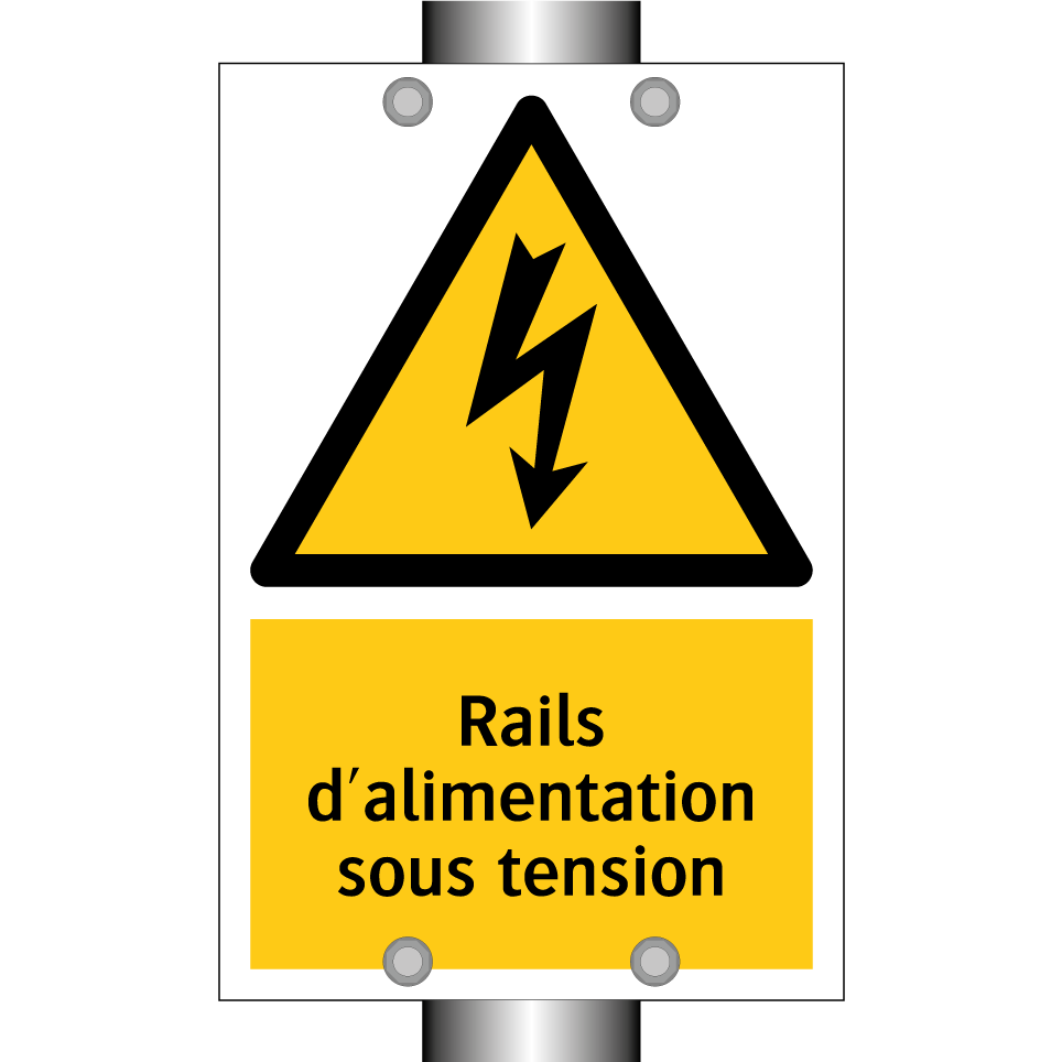 Rails d'alimentation sous tension