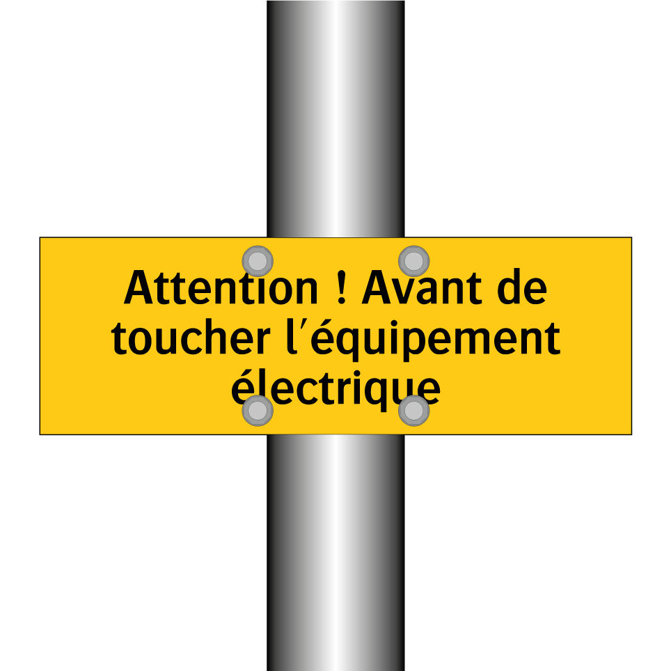 Attention ! Avant de toucher l'équipement électrique