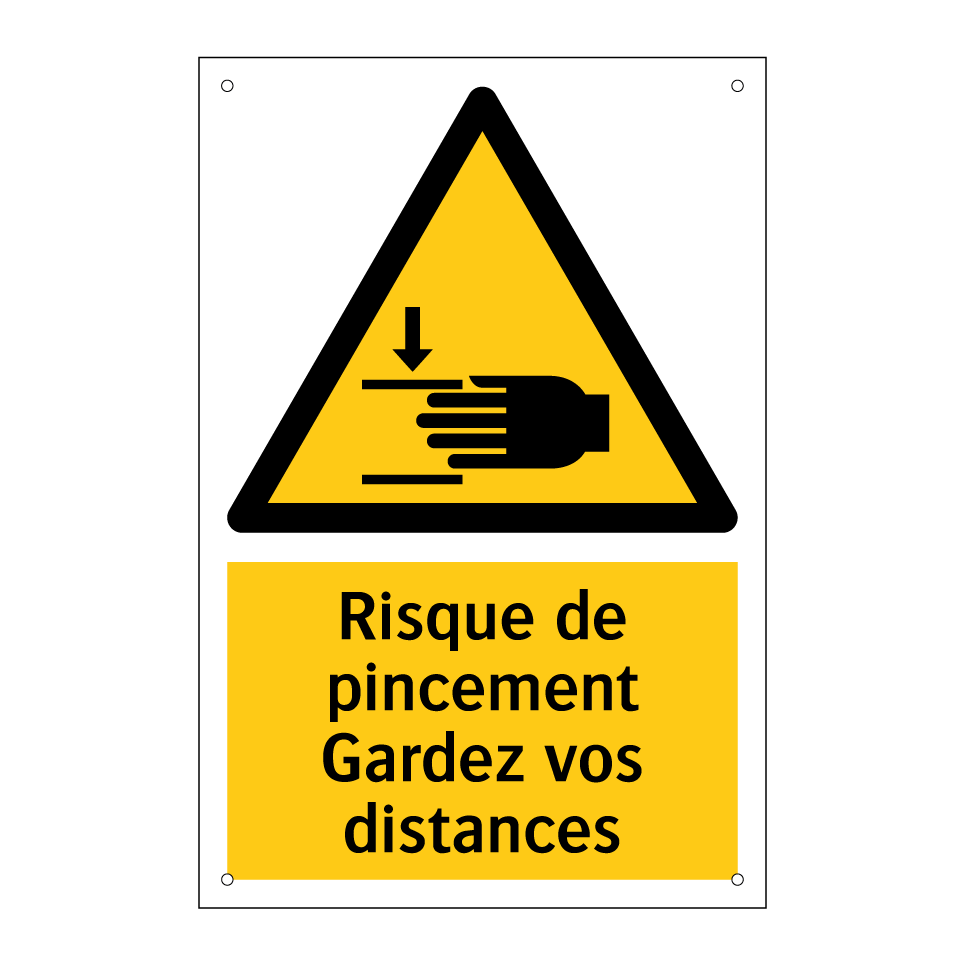 Risque de pincement Gardez vos distances