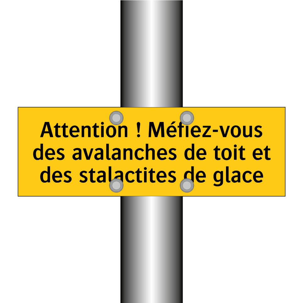 Attention ! Méfiez-vous des avalanches de toit et des stalactites de glace