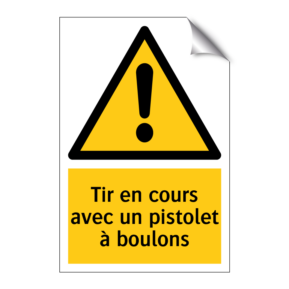 Tir en cours avec un pistolet à boulons