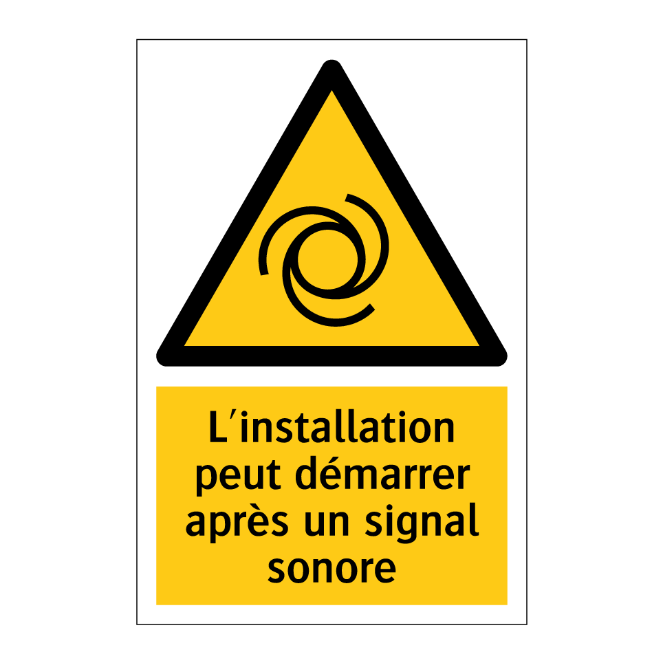 L'installation peut démarrer après un signal sonore