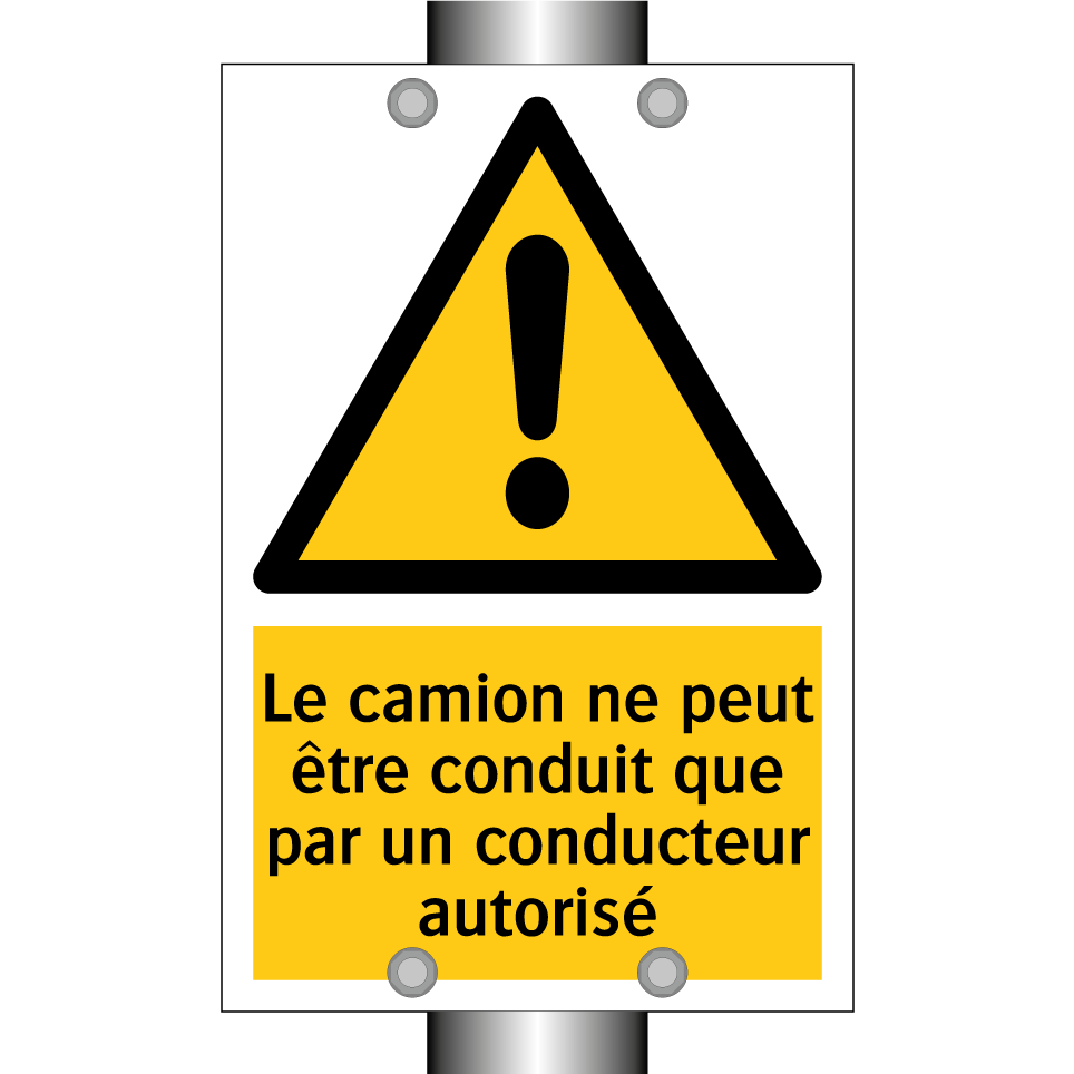 Le camion ne peut être conduit que par un conducteur autorisé