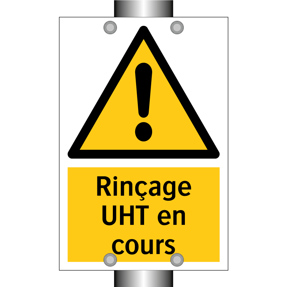Rinçage UHT en cours