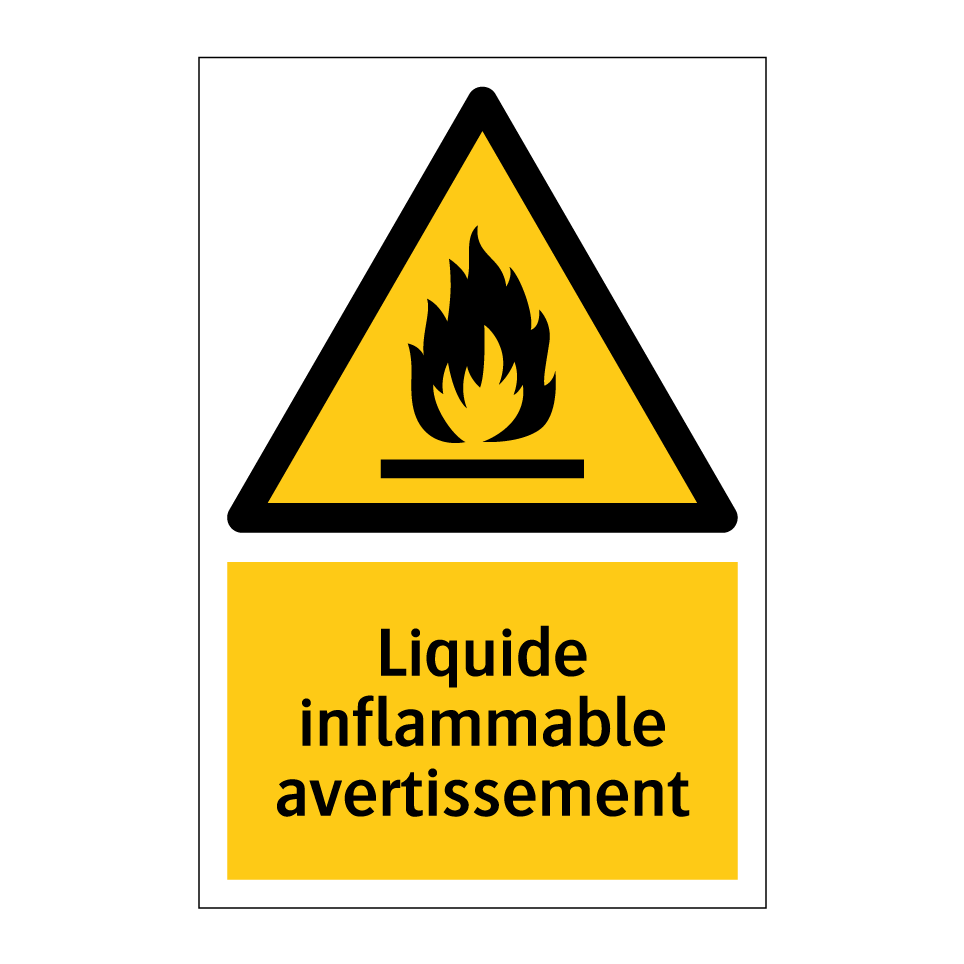 Liquide inflammable avertissement