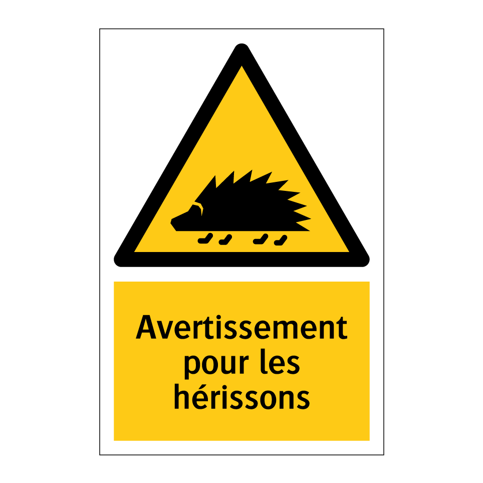 Avertissement pour les hérissons