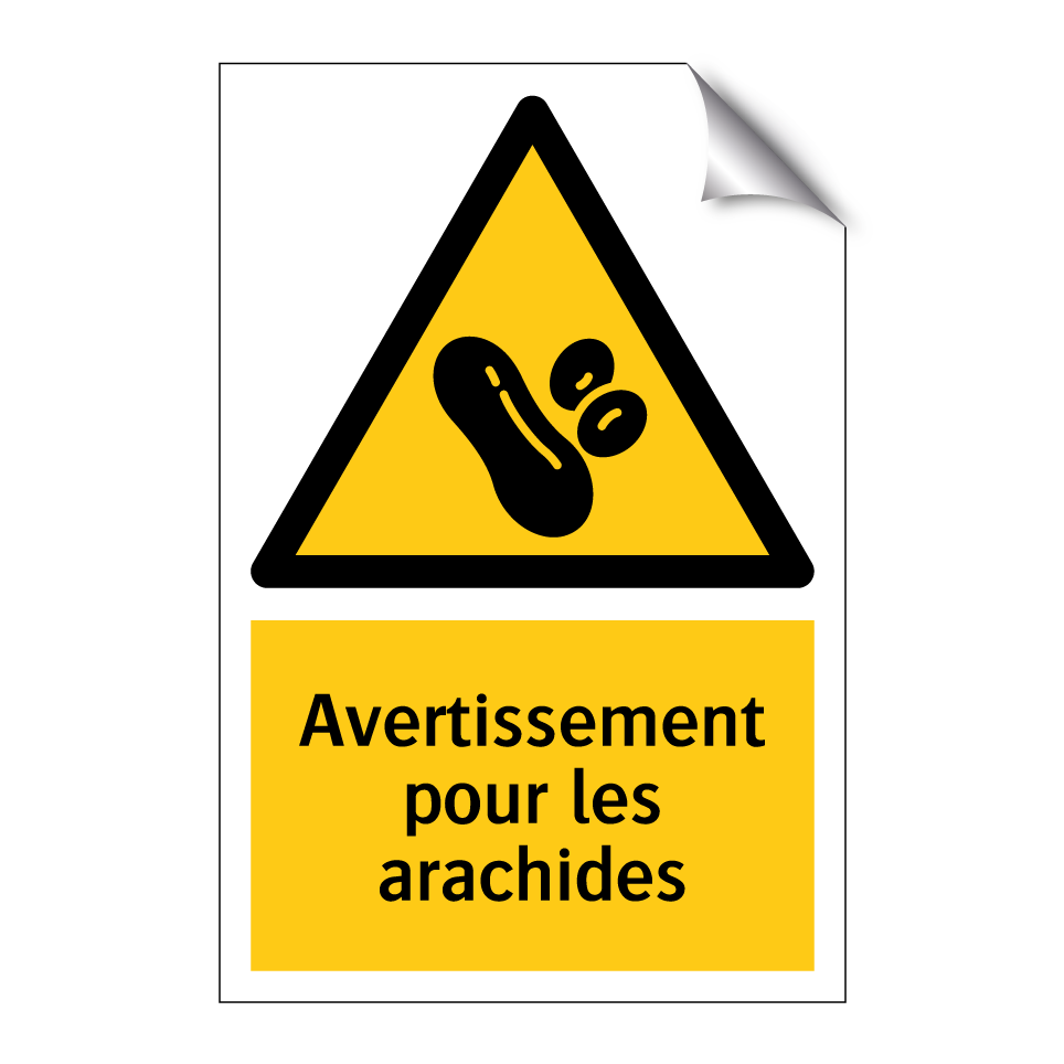 Avertissement pour les arachides