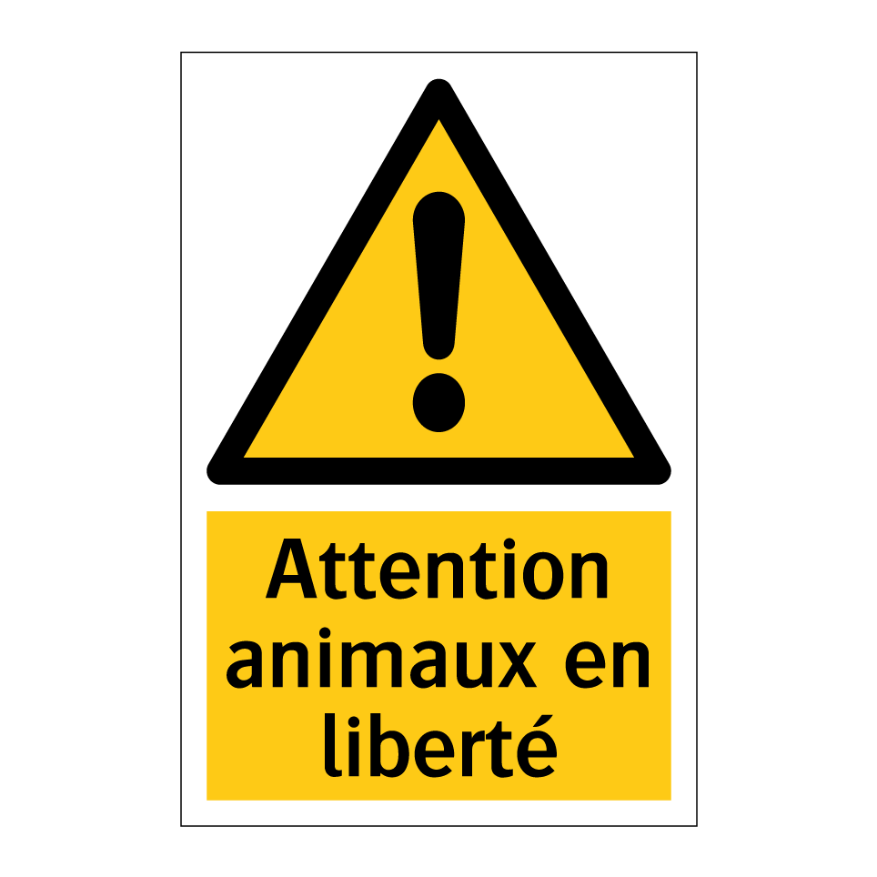Attention animaux en liberté