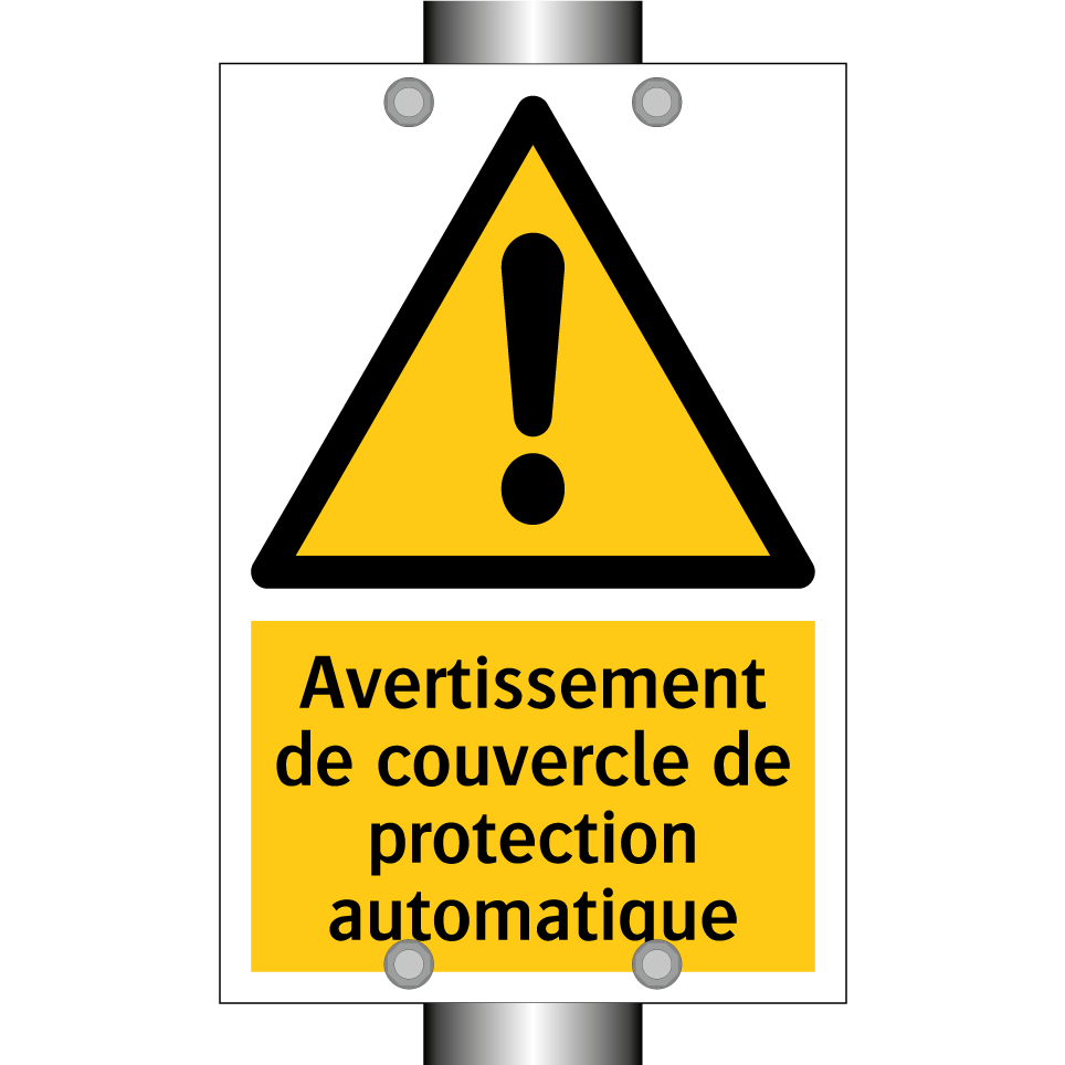 Avertissement de couvercle de protection automatique
